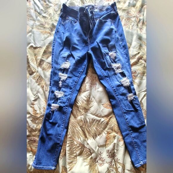 torrid Denim - Torrid Sky High Skinny distressed jeans